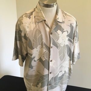 Tommy Bahama Tropical 90's Shirt  100% Silk